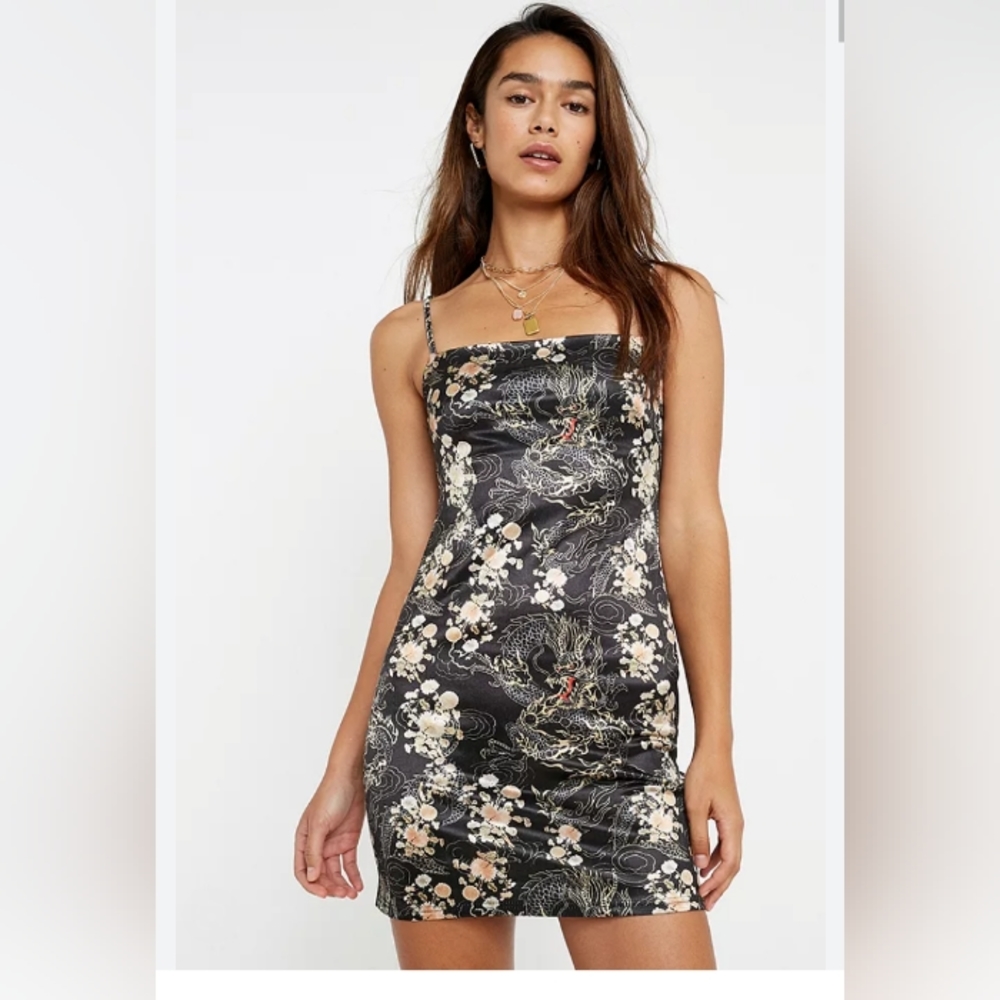 Urban Outfitters Dragon Print Bodycon Mini Dress